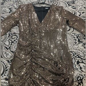 Beautiful Gold Sequin INC Dress